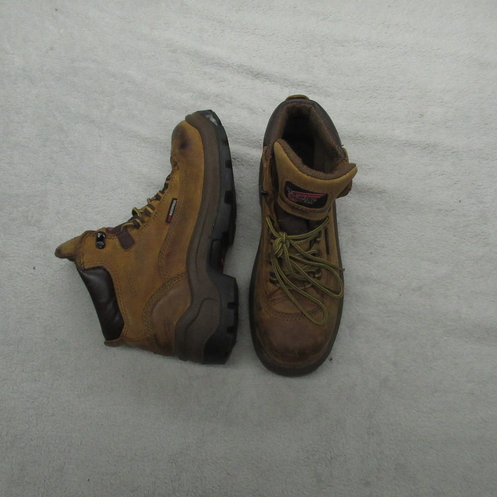 Red Wing Womens 6 Boots Brown Leather Rugged Flexbond 5" Waterproof Steel Toe